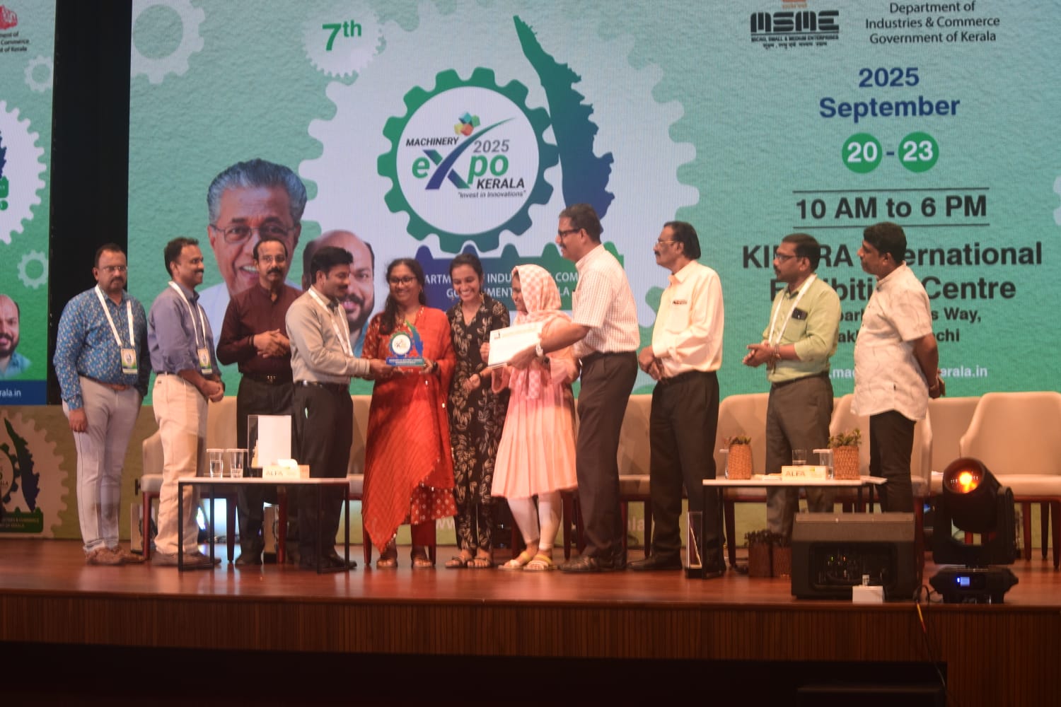Award of Appreciation – Machinery Expo 2025 (DIC Kerala)
