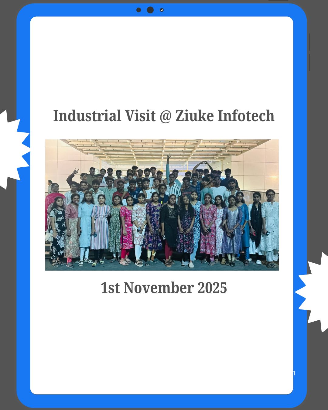 Industrial Visit – Kongu Engineering College @ Ziuke Infotech